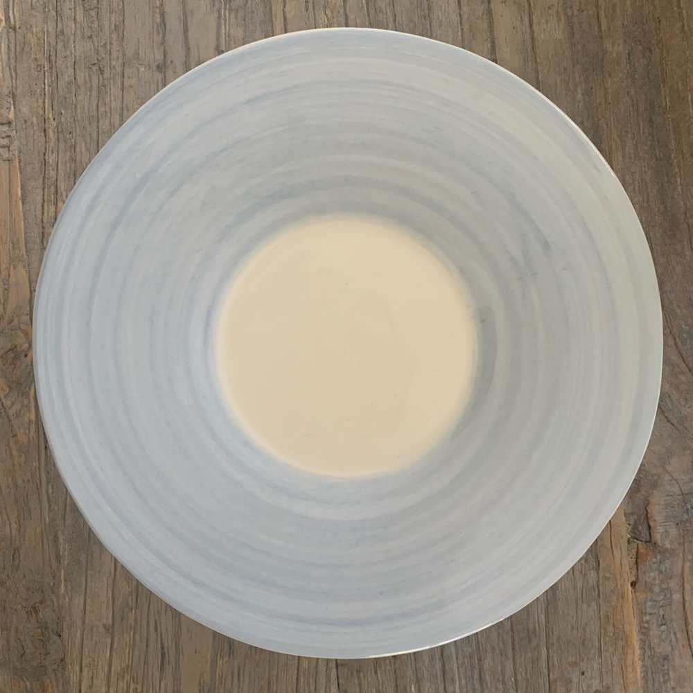 Set of 4 blue ceramic dessert appetizer bread plates 6 inch [made in Portugal]